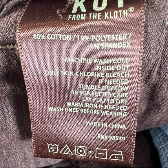 Kut from the Kloth Women's Straight Leg Mid Rise Denim Jeans SP333MA2 SZ 8 - Picture 13 of 14